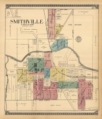 1914 Smithville Town Plat Lithograph